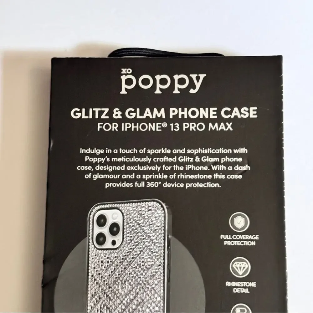 XO poppy Glitz & Glam Phone Case for IPhone 13 Pro Max